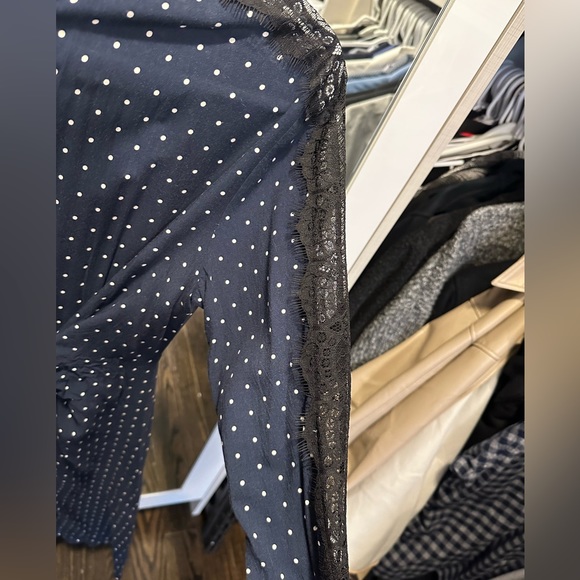 Zara polka dot midi dress with lace detail - Picture 3 of 5